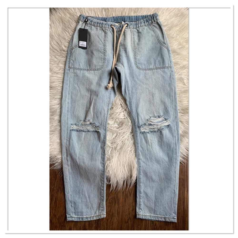 NWT One Teaspoon Hustler Shabbies Denim Pants Blue Size Small
